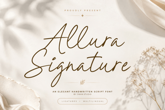 Elegant Allura Signature Font for Creative Design Projects